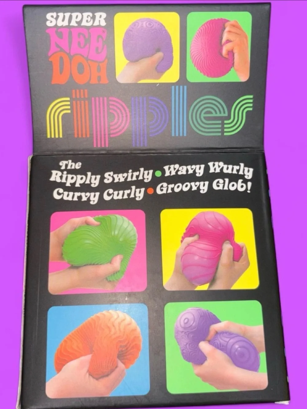 Schylling Super NeeDoh Ripples Orange Sensory Toy 💯 authentic